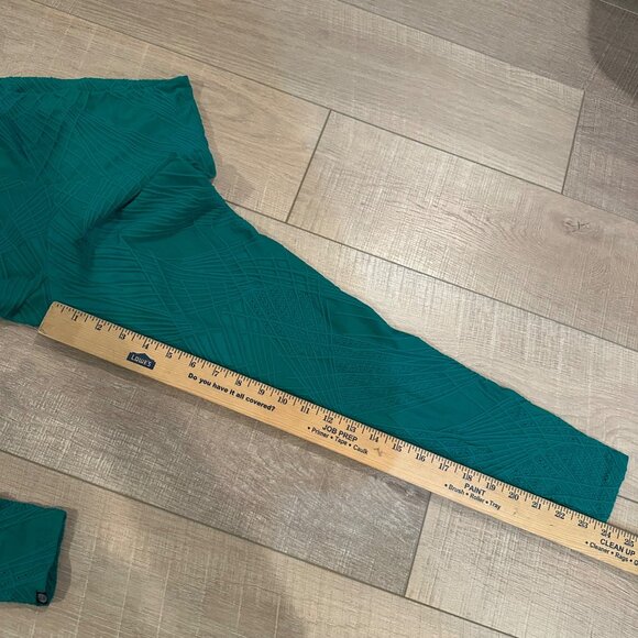 ONZIE WOMENS GREEN TEXTURED 2 PIECE LEGGINGS & SPORTS BRA M/L - Picture 5 of 12